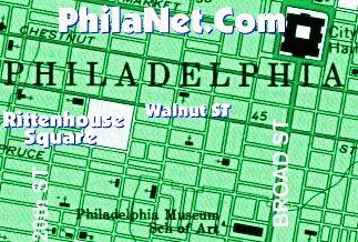 Map of Rittenhouse Square, Philadelphia, PA 
(Philanet.com)
